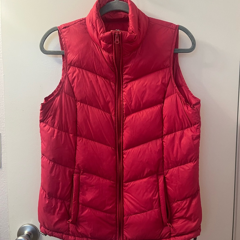 Princess Cruises Vibrant Pink Women's Red Puffer Vest Size Small- EUC
